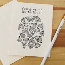 Load image into Gallery viewer, Karen Sue Studios - You Give me Butterflies, Stationery, Karen Sue Studios, Sacramento . Shop