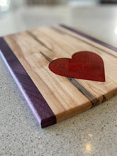 Load image into Gallery viewer, WCS Designs- Ambrosia Maple Charcuterie Board w/red heart, Kitchen & Dishware, WCS Designs, Atrium 916 - Sacramento.Shop
