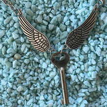 Load image into Gallery viewer, Joyce Pierce - Winged Vintage Key Necklace, Jewelry, Joyce Pierce, Atrium 916 - Sacramento.Shop