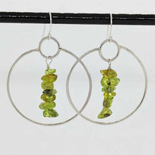 Load image into Gallery viewer, Arcane Moon - Sterling Silver Hoop Earrings with Gemstone Dangle, Jewelry, Arcane Moon, Atrium 916 - Sacramento.Shop