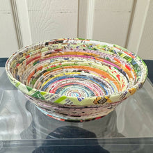 Load image into Gallery viewer, Paper Zen Designs - Rolled Upcycled Magazine Paper Container, Home Decor, Paper Zen Designs, Atrium 916 - Sacramento.Shop