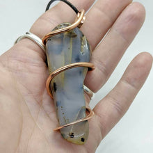 Load image into Gallery viewer, Arcane Moon - Copper Wrapped Montana Agate Pendant, Jewelry, Arcane Moon, Atrium 916 - Sacramento.Shop
