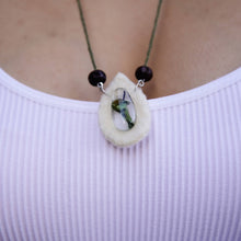 Load image into Gallery viewer, Succulent Sirens- Hart’s Tongue Fern Teardrop Pendant Hemp Necklace, jewelry, Skye Bergen, Sacramento . Shop