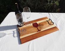 Load image into Gallery viewer, WCS Designs- Serving/Charcuterie board with wine glass inlay, Wood Working, WCS Designs, Atrium 916 - Sacramento.Shop