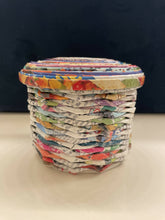 Load image into Gallery viewer, Paper Zen Designs - Medium Paper Weaved Container with Lid, Home Decor, Paper Zen Designs, Atrium 916 - Sacramento.Shop
