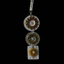 Load image into Gallery viewer, Joyce Pierce - Its 5 O'clock Somewhere- White 3 dial Necklace, Jewelry, Joyce Pierce, Sacramento . Shop