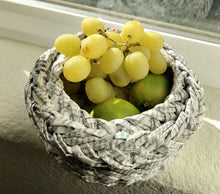 Load image into Gallery viewer, Paper Zen Designs - Recycled Newspaper Woven Basket, Black / White, Home Decor, Paper Zen Designs, Atrium 916 - Sacramento.Shop