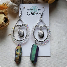 Load image into Gallery viewer, Island Girl Art - Natural Stone Earrings - Crystal Quartz Locket, Jewelry, Island Girl Art by Rhean, Atrium 916 - Sacramento.Shop
