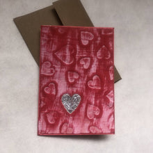 Load image into Gallery viewer, Susan Twining Creations - Handmade Heart Greeting Card - 3 1/2" x 5", Stationery, Susan Twining Creations, Atrium 916 - Sacramento.Shop