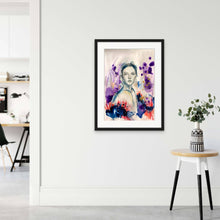 Load image into Gallery viewer, Lucy- Woman with Purple ink Sketch 22”x30”, Wall Art, Edda Davila, Atrium 916 - Sacramento.Shop