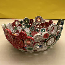 Load image into Gallery viewer, Paper Zen Designs - 6” Magazine Bowl Red / Green / White, Home Decor, Paper Zen Designs, Atrium 916 - Sacramento.Shop