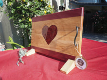 Load image into Gallery viewer, WCS Designs- Serving/Charcuterie board with Red Heart inlay, Wood Working, WCS Designs, Atrium 916 - Sacramento.Shop