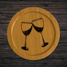 Load image into Gallery viewer, Nurelle Creations - Wine Bamboo Coaster, Kitchen & Dishware, Nurelle Creations, Atrium 916 - Sacramento.Shop