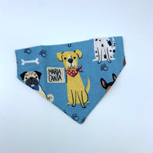 Load image into Gallery viewer, Maria Canta - Dogs on Blue Dog Bandana, Fashion, Maria Canta, Atrium 916 - Sacramento.Shop