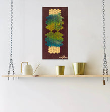 Load image into Gallery viewer, Delgreta Brown - Honeycomb Royal Crest, Wall Art, Amariginal Art, Sacramento . Shop