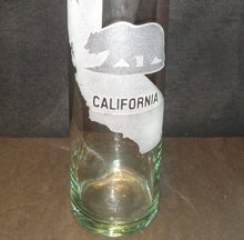 Load image into Gallery viewer, Peace Core Glass Art - Sandblast-Etched Glass "California" Bear Cylinder Vase, Glasswork, Peace Core Glass Art, Atrium 916 - Sacramento.Shop