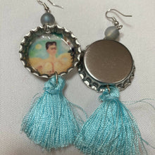 Load image into Gallery viewer, Maggie Devos-Bottlecap Frida lt. aqua fishhook earrings, Jewelry, Maggie Devos, Atrium 916 - Sacramento.Shop