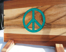 Load image into Gallery viewer, WCS Designs- Hard Maple Serving Board with Peace Sign inlay, Wood Working, WCS Designs, Atrium 916 - Sacramento.Shop