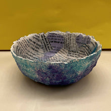 Load image into Gallery viewer, Paper Zen Designs - Purple / Blue Small Paper Mache Pulp Bowl, Home Decor, Paper Zen Designs, Atrium 916 - Sacramento.Shop