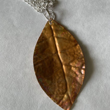 Load image into Gallery viewer, Joyce Pierce- Recycled Copper Leaf Pendant- Small, Jewelry, Joyce Pierce, Atrium 916 - Sacramento.Shop