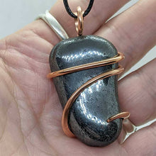Load image into Gallery viewer, Arcane Moon - Copper Wrapped Hematite Pendant, Jewelry, Arcane Moon, Atrium 916 - Sacramento.Shop