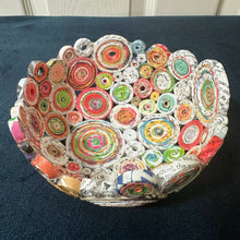Load image into Gallery viewer, Paper Zen Designs - Mini Rolled Coiled Magazine Bowl, Home Decor, Paper Zen Designs, Atrium 916 - Sacramento.Shop