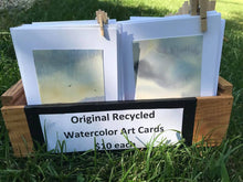 Load image into Gallery viewer, Allison S - Singles - Recycled Original Watercolor Art Note Cards (4) 5"x7", Crafts, Allison Spreadborough, Sacramento . Shop