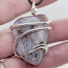 Load image into Gallery viewer, Arcane Moon - Sterling Silver Wrapped Lace Agate Pendant, Jewelry, Arcane Moon, Atrium 916 - Sacramento.Shop