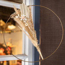 Load image into Gallery viewer, Marry Contrary Design & Decor - White Strawflowers and Grasses Floral Ring, Wall Art, Marry Contrary Design & Decor, Sacramento . Shop