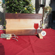 Load image into Gallery viewer, WCS Designs- Serving/Charcuterie board with wine glass inlay, Wood Working, WCS Designs, Atrium 916 - Sacramento.Shop