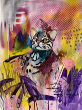 Load image into Gallery viewer, Edda Davila - Ocelot Pink Painting 22”x30”, Wall Art, Edda Davila, Sacramento . Shop