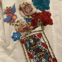 Load image into Gallery viewer, Maggie Devos - White denim Jacket- Frida Queen-Size S/M, Fashion, Maggie Devos, Atrium 916 - Sacramento.Shop