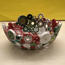Load image into Gallery viewer, Paper Zen Designs - 6” Magazine Bowl Red / Green / White, Home Decor, Paper Zen Designs, Atrium 916 - Sacramento.Shop