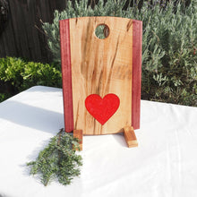 Load image into Gallery viewer, WCS Designs- Ambrosia Maple Charcuterie Board w/red heart, Wood Working, WCS Designs, Atrium 916 - Sacramento.Shop