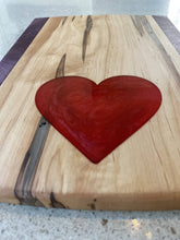Load image into Gallery viewer, WCS Designs- Ambrosia Maple Charcuterie Board w/red heart, Kitchen & Dishware, WCS Designs, Atrium 916 - Sacramento.Shop