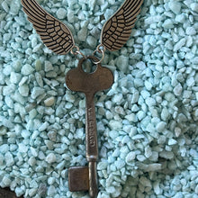 Load image into Gallery viewer, Joyce Pierce - Winged Vintage Key Necklace, Jewelry, Joyce Pierce, Atrium 916 - Sacramento.Shop