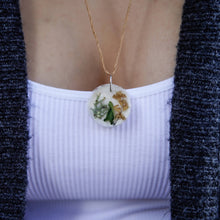 Load image into Gallery viewer, Succulent Sirens - Two Ferns And A Lichen Circle Pendant Hemp Necklace, Jewelry, Skye Bergen, Sacramento . Shop