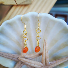 Load image into Gallery viewer, Island Girl Art - Natural Stone Earrings- Orange Chalcedony, Jewelry, Island Girl Art by Rhean, Atrium 916 - Sacramento.Shop