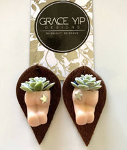 Load image into Gallery viewer, Grace Yip Designs- Succulent Baby Butt earrings, Jewelry, Grace Yip Designs, Atrium 916 - Sacramento.Shop