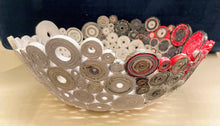 Load image into Gallery viewer, Paper Zen Designs - Red, Black, and White Recycle Paper Bowl 10.5”, Home Decor, Paper Zen Designs, Atrium 916 - Sacramento.Shop