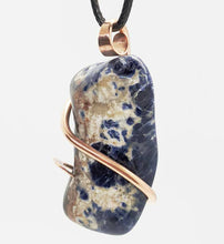 Load image into Gallery viewer, Arcane Moon - Cold forged Copper Wrapped Sodalite Pendant, Jewelry, Arcane Moon, Atrium 916 - Sacramento.Shop