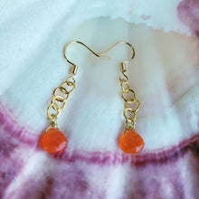 Load image into Gallery viewer, Island Girl Art - Natural Stone Earrings- Orange Chalcedony, Jewelry, Island Girl Art by Rhean, Atrium 916 - Sacramento.Shop