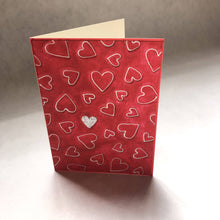 Load image into Gallery viewer, Susan Twining Creations - Handmade Greeting Card with Silver or Gold Hearts - 5x7", Stationery, Susan Twining Creations, Atrium 916 - Sacramento.Shop