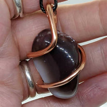 Load image into Gallery viewer, Arcane Moon - Copper Wrapped Banded Agate Pendant, Jewelry, Arcane Moon, Atrium 916 - Sacramento.Shop