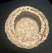 Load image into Gallery viewer, Paper Zen Designs - Recycled Newspaper Woven Basket, Black / White, Home Decor, Paper Zen Designs, Atrium 916 - Sacramento.Shop