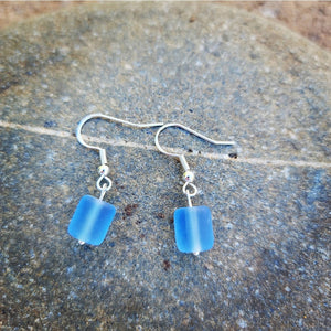 Island Girl Art - Sea Glass Earrings- Seaside Blue, Jewelry, Island Girl Art by Rhean, Sacramento . Shop