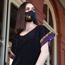 Load image into Gallery viewer, Yennie Zhou Designs - Kimono Black Cocktail Dress w/ Matching Mask, Fashion, Yennie Zhou Designs, Sacramento . Shop