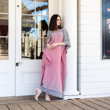 Load image into Gallery viewer, Yennie Zhou Designs - Royal Modern Elegant Rose Pink Maxi Kaftan Dress w/ Matching Mask, Fashion, Yennie Zhou Designs, Sacramento . Shop