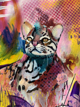 Load image into Gallery viewer, Edda Davila - Ocelot Pink Painting 22”x30”, Wall Art, Edda Davila, Sacramento . Shop