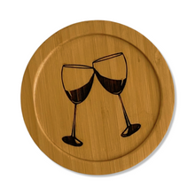 Load image into Gallery viewer, Nurelle Creations - Wine Bamboo Coaster, Kitchen & Dishware, Nurelle Creations, Atrium 916 - Sacramento.Shop